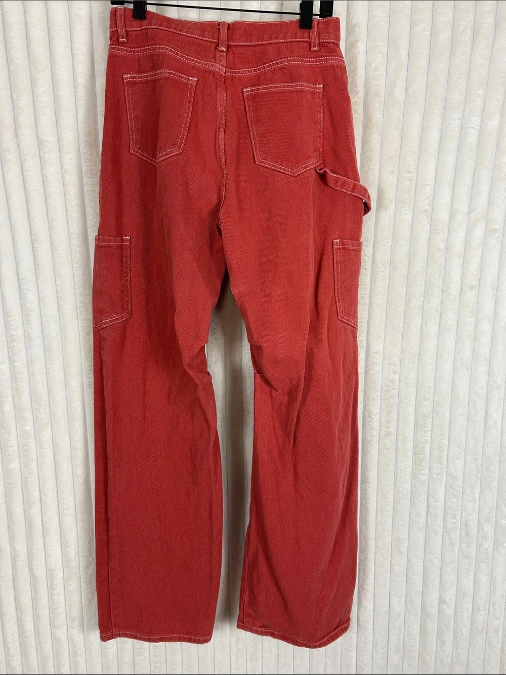 Lioness Miami Vice faded Red Cargo Carpenter Pants sz S - Picture 5 of 9